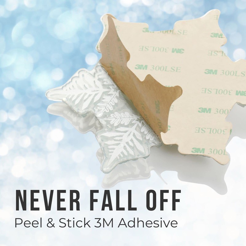 devembr Snowboard Stomp Pad, 3D Clear Snowflake Snowboard Stomp Pads,