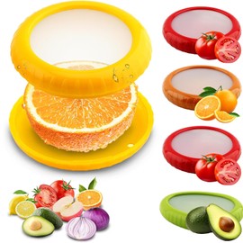 Paquete de 5 Cajas de Almacenamiento de Frutas de Silicona, Contenedores de almacenamiento de frutas y verduras reutilizables de silicona...          