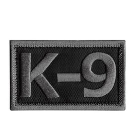 K-9 Patch (3 Inch) Embroidered Subdued (Hook + Loop) K9 Handler Badge Canine Dogs Harness Dog Jacket Vest, Training Gift Patches