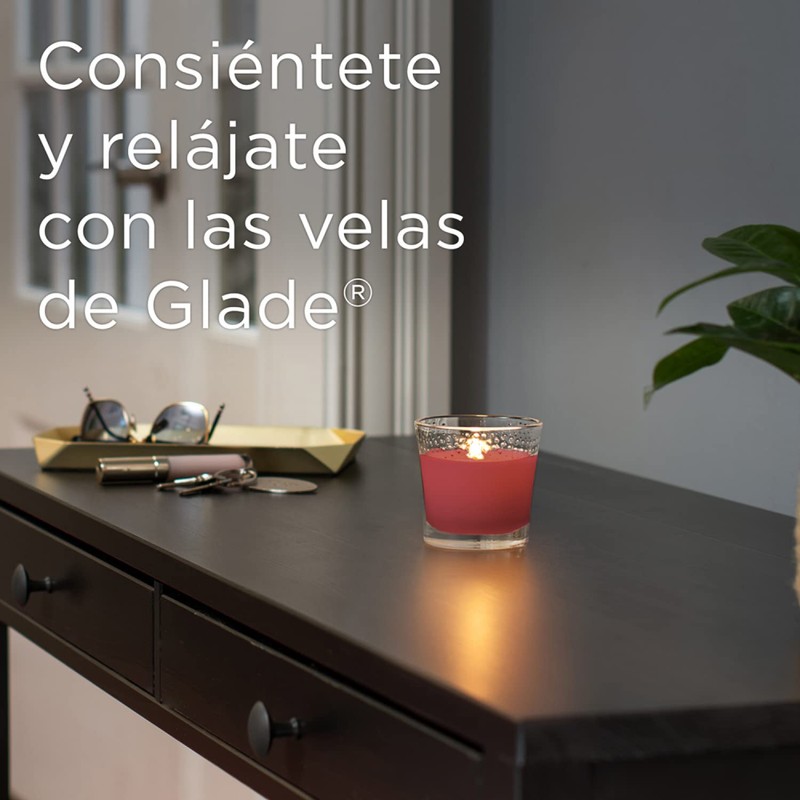 Glade Glade Vela Aromatizante Manzana Y Canela 96 G, color,