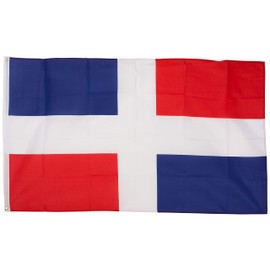 Federal and State Flag Made of Weatherproof Material with Metal Eyelets, Outdoor Flag, Dominican Republic, 150 x 90 cm