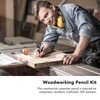 Mechanical Carpenter Pencil Kit Built in Sharpener 2.8mm Refills Woodworking