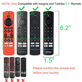 LEFXMOPHY Case Replacement for Insignia 2021 / Toshiba 2021 / Hisense 50-inch ULED U6 2022 Remote Case Black Silicone Protective Full Coverage Accessories with Lanyard
