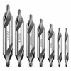 7-Piece M2 HSS Center Drill Bit Set for Metalworking –