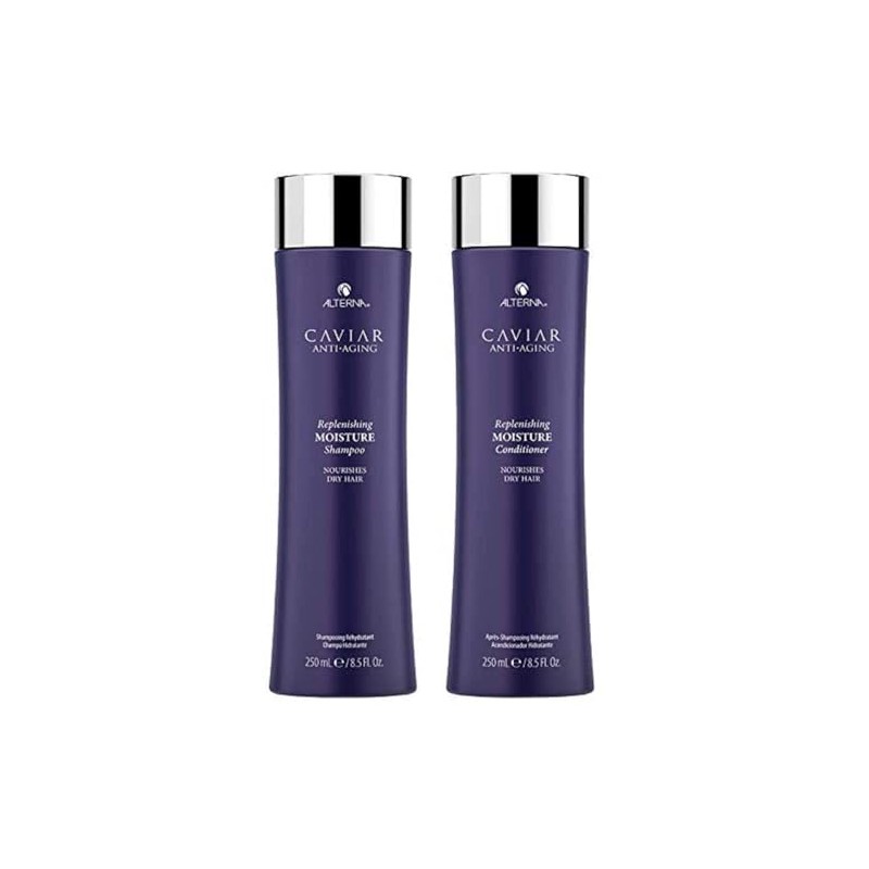 CAVIAR Anti-Aging Replenishing Moisture Shampoo and Conditioner Set, 8.5-Ounce (Packaging
