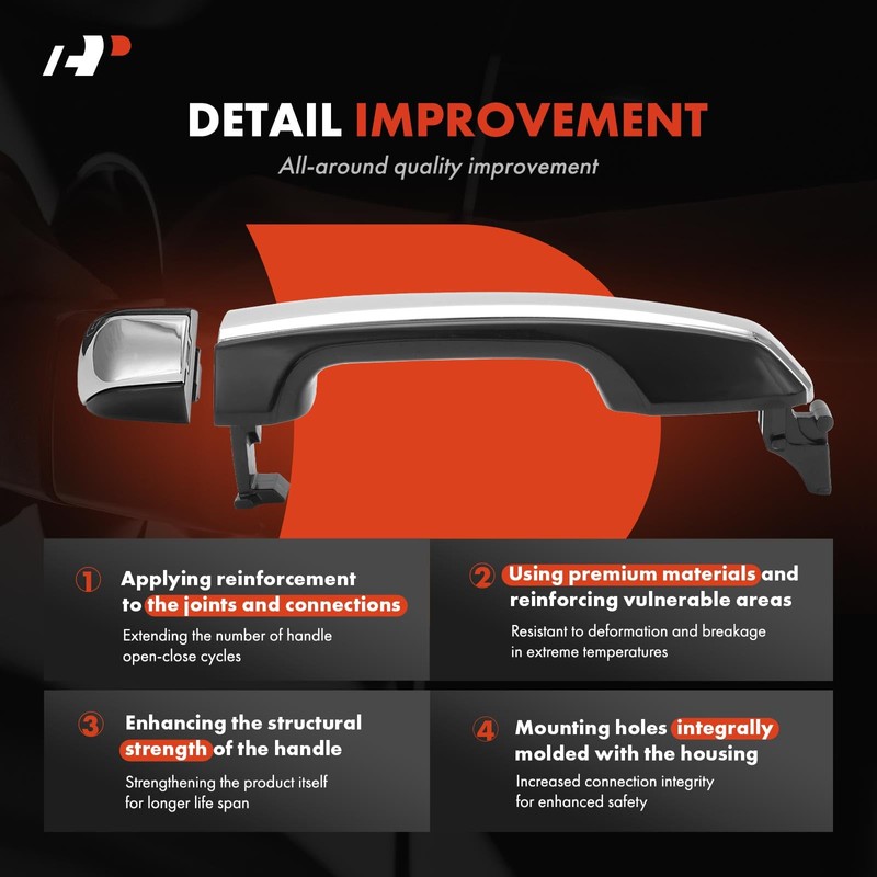 A-Premium Front Right Passenger Side Exterior Door Handle Compatible with