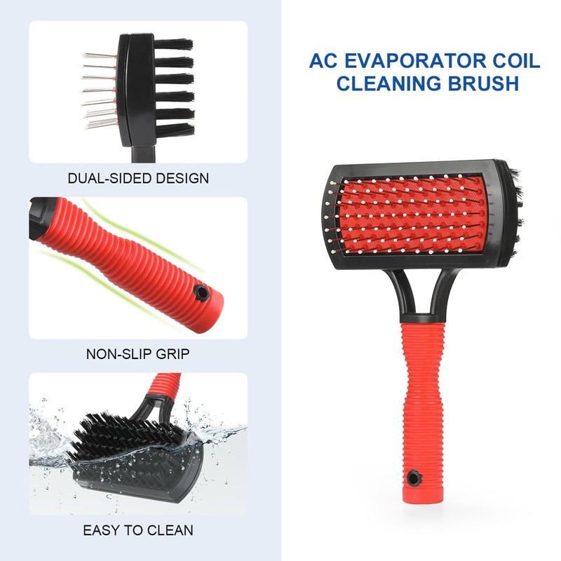 LANMU Air Conditioner Evaporator Coil Cleaning Brush AC Condenser Coil