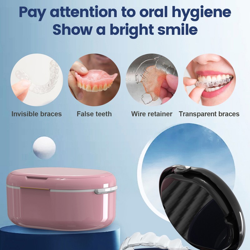Denture Bath Box Cup Large Space Easy to Clean PP