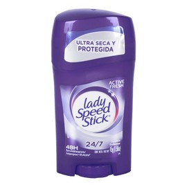 Lady Speed Stick Desodorante en Barra 24/7 Active Fresh, 45 gr