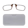 ThinOptics Reading Glasses + White Universal Pod Case | Brown