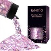 Renfio Opal Chunky Glitter, 1.75oz/50g Pink Glitter, Dreamy High Sparkle Glitter for Crafts Holographic Fine Glitter Mix Iridescent Glitters Flake for Resin Nails Art Hair DIY Snow Globe - Pink Coast