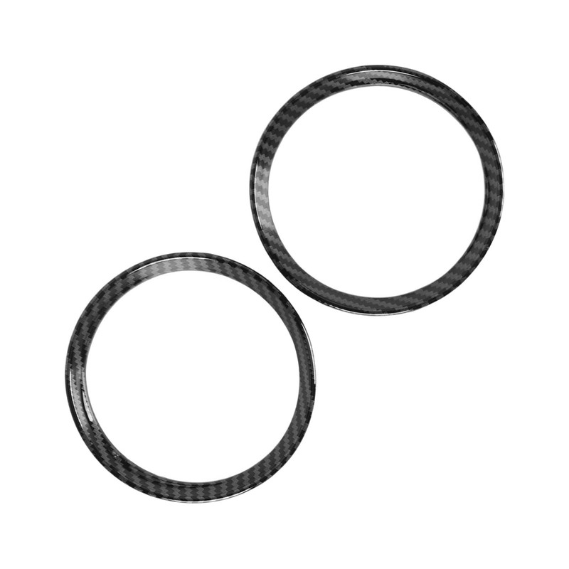 2Pcs Cup Holder Panel Cover Carbon Fiber Pattern Anti Scratch