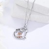 Suiknsn Yorkie Necklace for Women 925 Sterling Silver Paw Print