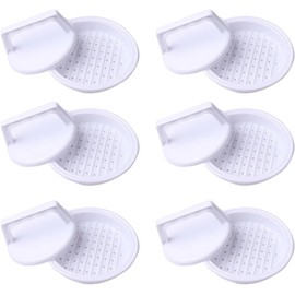 Molde para Hamburguesas de Plástico Pp Blanco, Kit de 6 Piezas Antiadherente y Fácil de Limpiar para Prensa de Carne en Cocina Casera