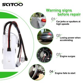 SCITOO Compatible with E7162M Fuel Pump Electrical Assembly High Performance fit for Jeep Liberty L4 2.4L 2002 2003