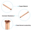 PATIKIL 1/4" (6.35mm) OD Copper Flare Tube Fitting, 4pcs Straight