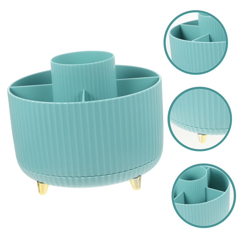 jojofuny Rotatable Desk Pen Holder Multi Functional Organizer for Makeup