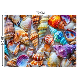 Chalzidar Jigsaw Puzzles for Adults 1000 Pieces, Interlock Perfectly Letter on Back No Dust, Home Decor Birthday Party Gift Toy for Men Women Elders Seniors, 1:1 Poster - Romantic Conch