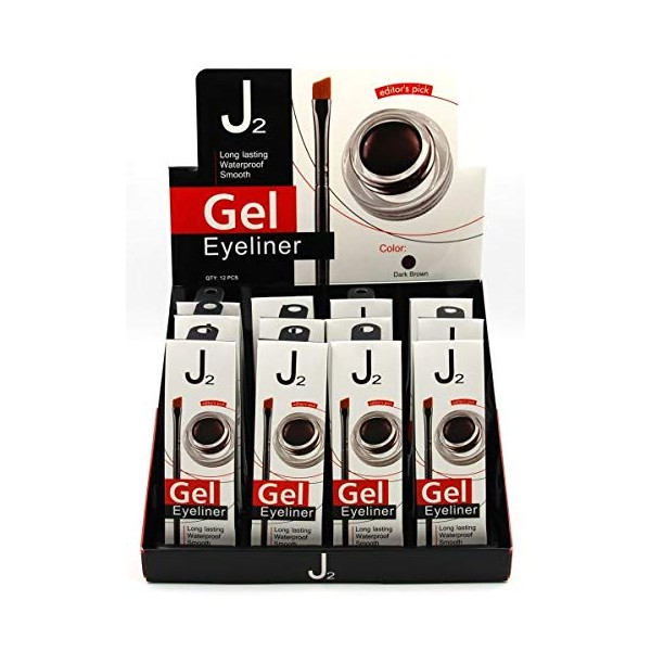 J2 Eyeliner Gel Brown (Pack of 4)