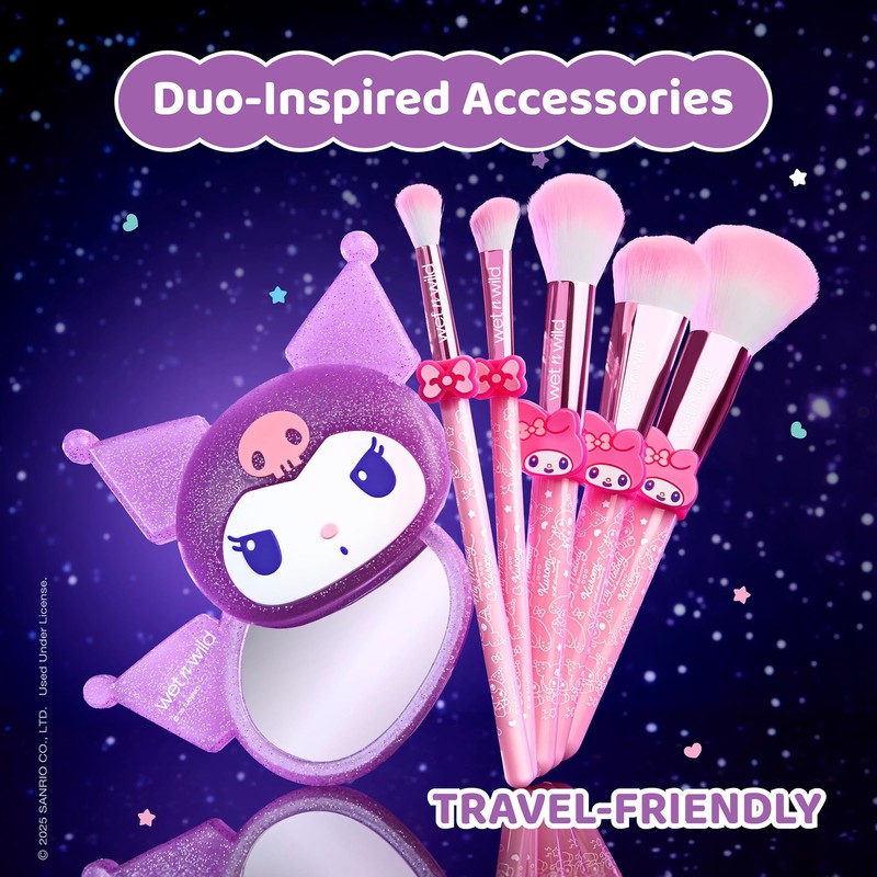 wet n wild My Melody and Kuromi 5-Piece Makeup Brush