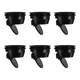 uxcell Floor Drain Anti-Odor Core, Plastic Shower Floor Drain Backflow Preventer Hair Catcher for Kitchen Bathroom Balcony, Black 4Pcs