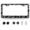 Black and White Flowers License Plate Frame Floral License Plate