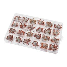 960Pcs 24Value Ceramic Capacitor Assortment Kit Range 2PF-0.1UF 50V DIP Monolithic Multilayer Ceramic Chip DIY Electronic Capacitors with Box