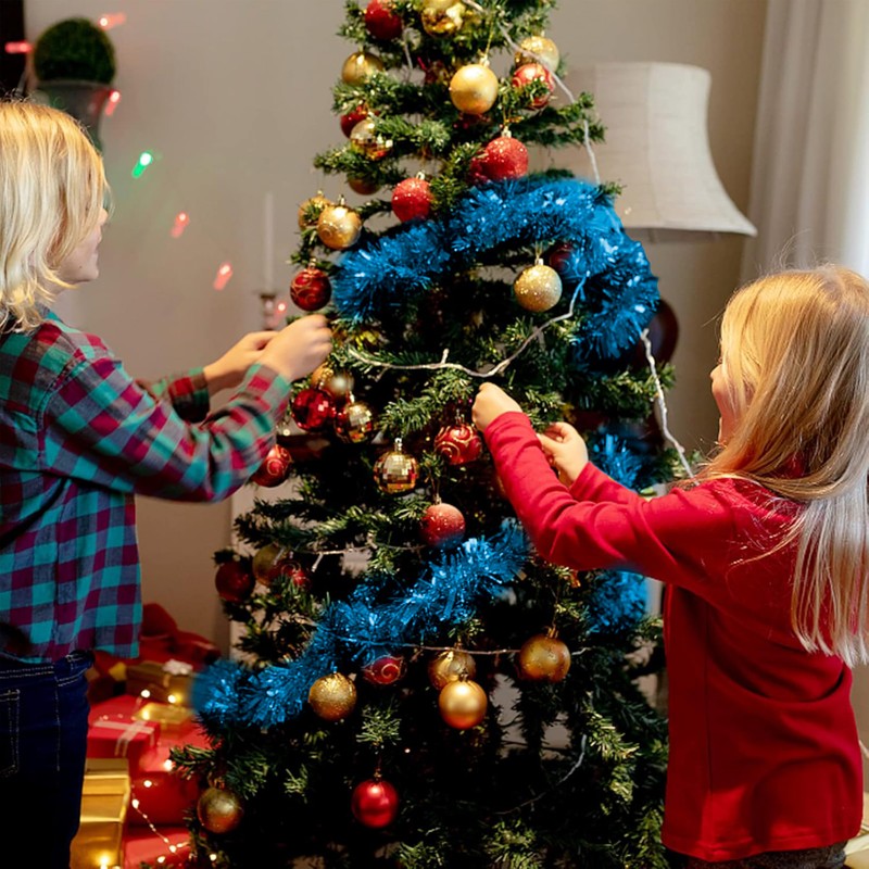 Ice Blue Christmas Garland 2M - Thick and Thin Xmas