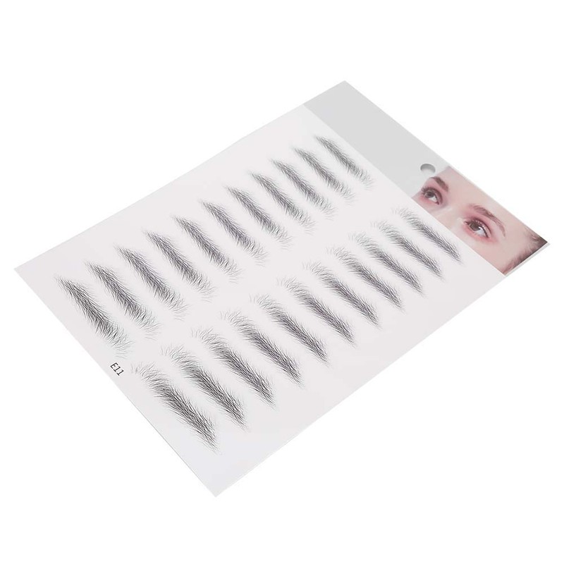 8pcs Tattoo Eyebrow Sticker Waterproof Breathable Long Lasting False Eyebrows