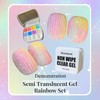 YJMyujimi Semi Translucent Gel Rainbow Set 8 colours 5g each