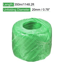 MECCANIXITY Polyester Nylon Plastic Rope Twine Household Bundled for Packing Gardening Craft,350m Length,Green