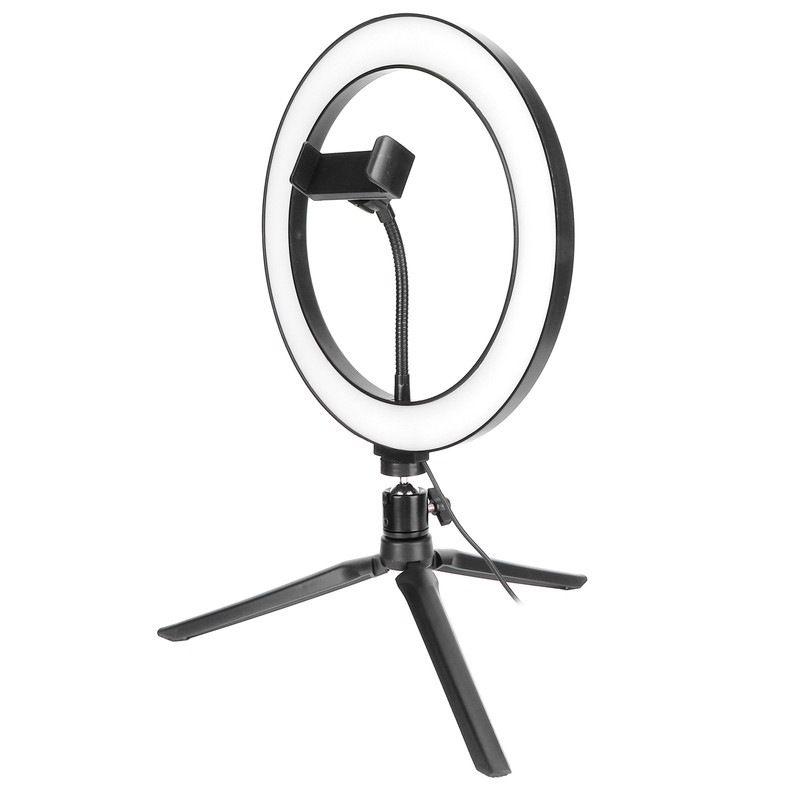 LED Ring Light 10 Levels Dimming Desktop Fill Lamp with