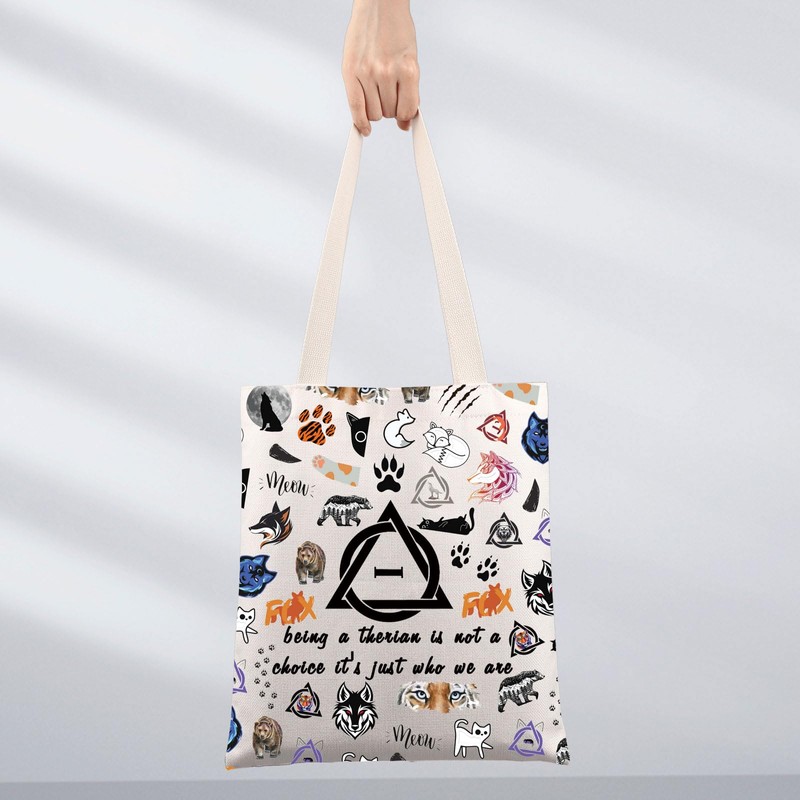 JNIAP Therian Tote Bag Therian Gift Therian Symbol Shoulder Bag