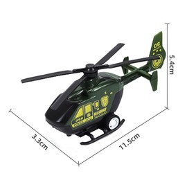 MEISH 5pcs Pull Back Helicopter Toy Boys Plane Playset Aircraft Models Race Plane Toy for Kids Children (Random Color)