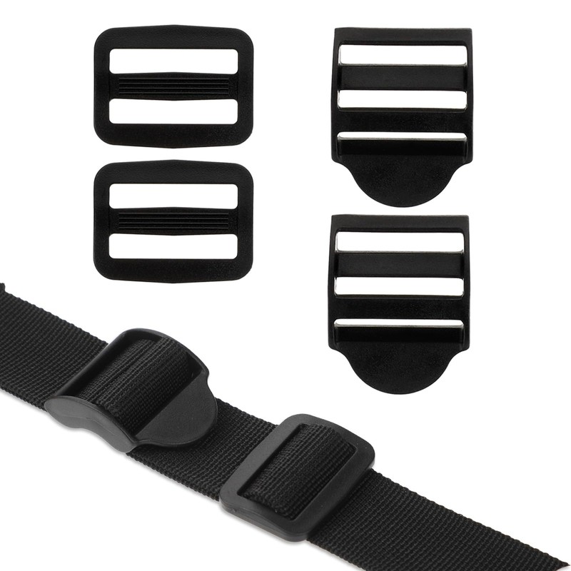 Hariendny 5 Sets Backpack Strap Clips Plastic Buckle Clips Webbing