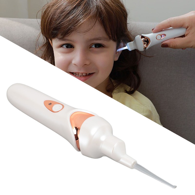 LED Lighted Earpick Set Low Noise Deep Cleansing Electric Ear