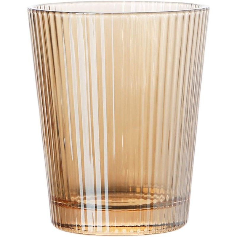 Sizikato Set of 4 Classic Vertical Stripes Clear Tumbler, 8-Ounce
