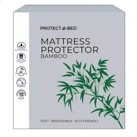 Protect-A-Bed, Rayon Made from Bamboo Waterproof Mattress Protector, Breathable, Noiseless, and Washable, Queen