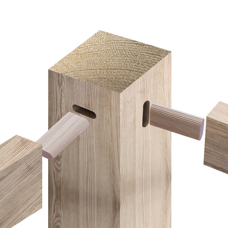 50Pcs 6X40mm Domino Tenon Beech Wood Domino Tenon Stopper Building