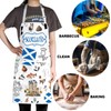 MYSOMY Scotland Kitchen Apron Scottish Highlander Apron Scottish Thistle Gifts