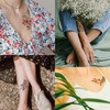 Everjoy Flower Bird Tattoo Stickers Hand Painted Watercolor Tattoo Stickers
