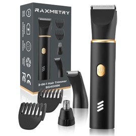 RAXMETRY Manscape Body Hair Trimmer for Men-3 in 1 Electric Razor Groin Groomer,IPX7 Waterproof,Versatile Hair Trimmer for Ball/Pubic/Chest/Beard/Nose,USB-C Rechargeable,Gifts for Him Dad