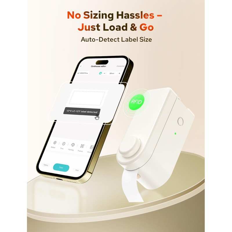 Makeid L1-C Smart Label Maker Machine with Tape – Mini