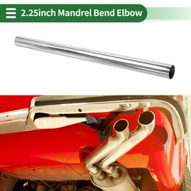 Motoforti 57mm/2.25" OD T304 Stainless Steel Mandrel Straight Exhaust Tube Pipe 1016mm/40" End Length Universal Fit Tubing Car Exhaust Piping Silver Tone 2 Pcs