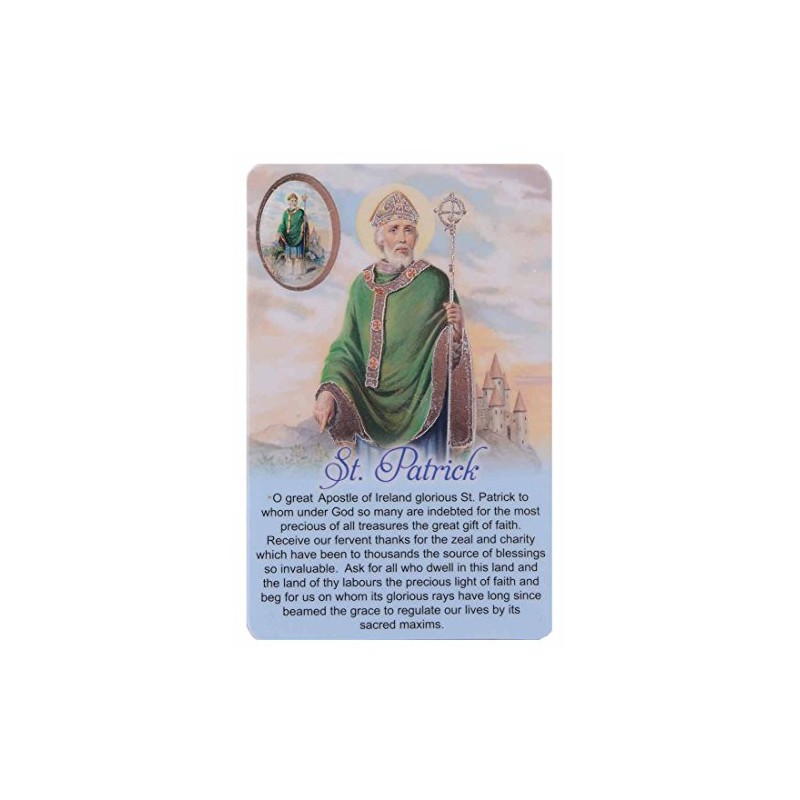 Saint Patrick Card with Colour Medal and Text