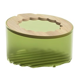 CavspkArt Hamster Sand Bath Container,5.7x5.7x3.66-Inch Hamster Sand Bath Box,Green Small Pet Bathroom,Guinea Pig Toilet Hamster Bathtub Sauna Box for Gerbil,Guinea Pig,Small Pet Accessories