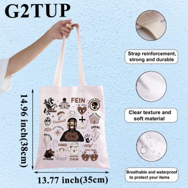 G2TUP Hip Hop Singer Tote Bag Singer Album Fans Gift Singer Musical Concert Shoulder Bag Singer Song Merchandise, Fein Tg, Large, Tote Bag