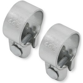 2x Wide Range Clamps Diameter 37-82 mm Exhaust Clamp Tractor Galvanised (44.5 mm (43-46 mm))