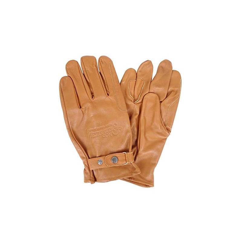 Westernwear Western Riding Gloves Calf Nappa Leather (L, Brown)