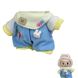 MAGIC SELECT Doll Clothes Compatible with 17cm Plush. Clothing and Accessory Set, Blue Overalls and a Yellow Bandana (Plush not Included).